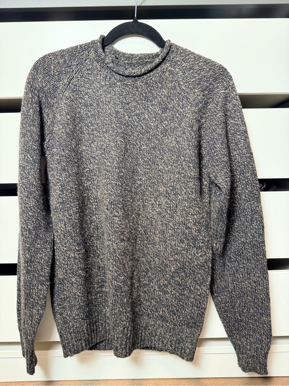 Bespoke Post Line of Trade Sweater Small Gray Brown Wool Crewneck Pullover - Picture 2 of 6
